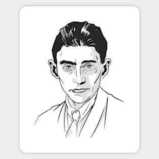 Hand drawn portrait of Franz Kafka Sticker